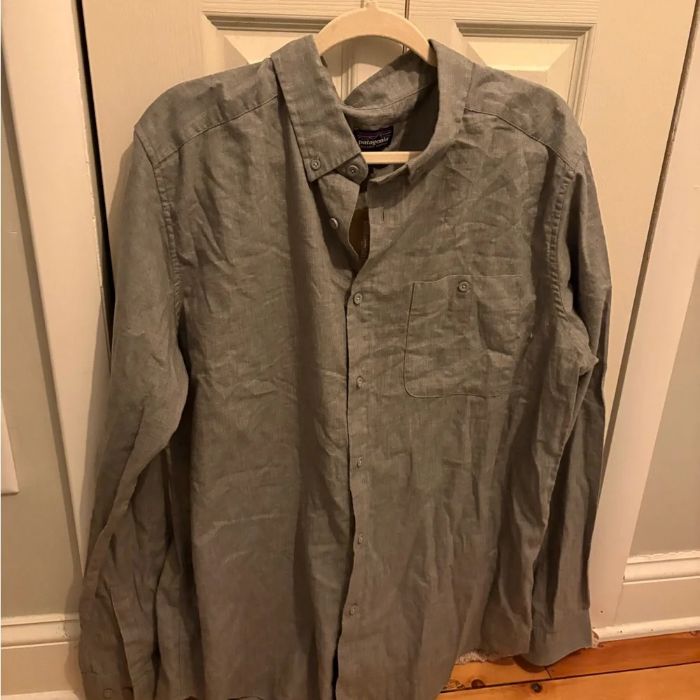 Patagonia Men's Long-Sleeved Vjosa River Pima Cotton Shirt - Picture 1 of 9